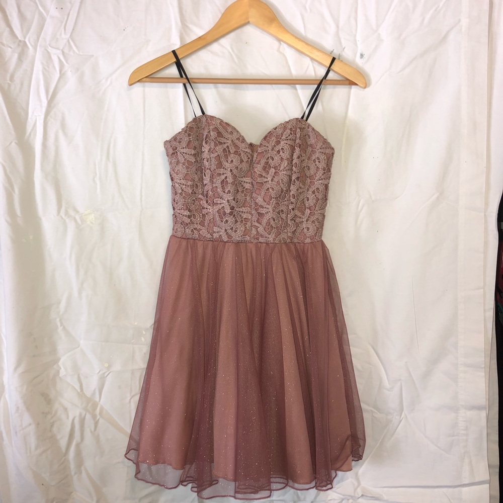 Pink homecoming dress.